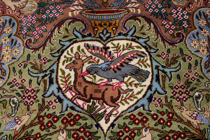 7' 11 x 11' 2 Hand Knotted Kashmar Persian Wool Rug