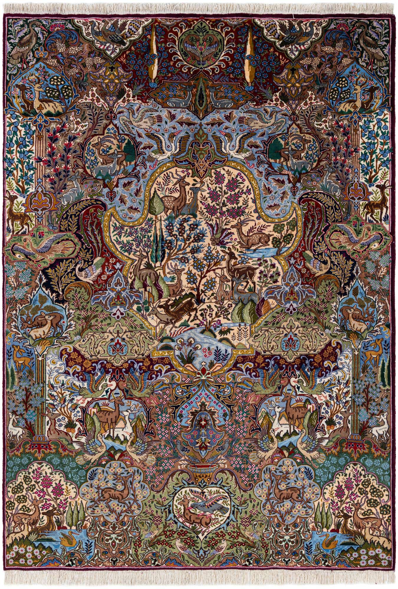 7' 11 x 11' 2 Hand Knotted Kashmar Persian Wool Rug