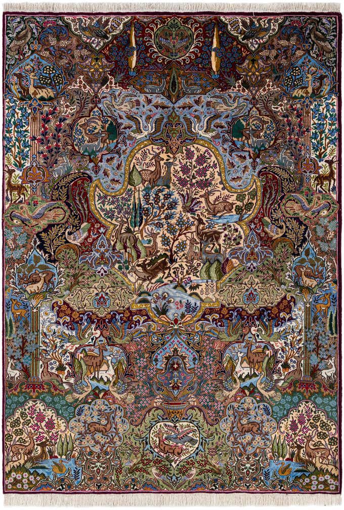 7' 11 x 11' 2 Hand Knotted Kashmar Persian Wool Rug