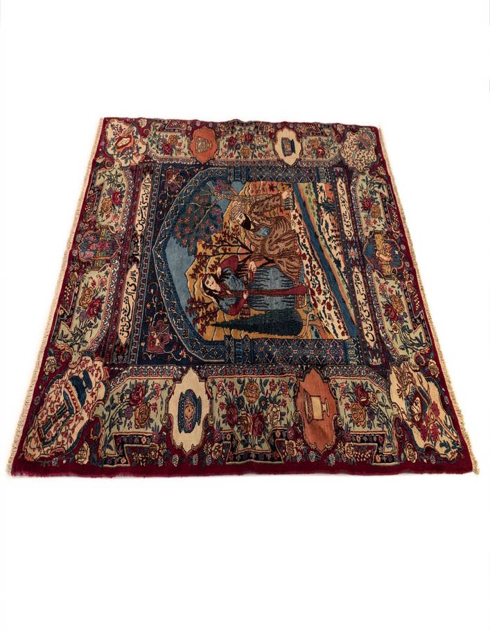 Detail image of 5' x 7' 3 Kashmar with Silk Wool Rug