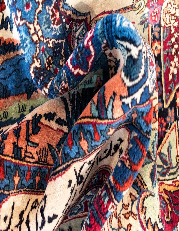 Detail image of 5' x 7' 3 Kashmar with Silk Wool Rug