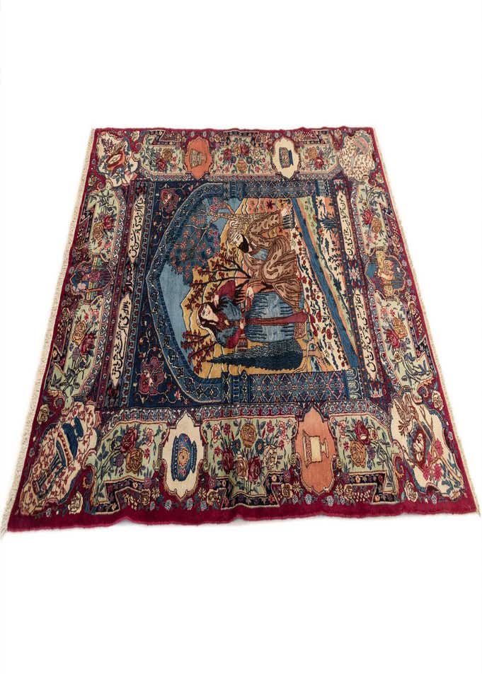 4' 11 x 7' 3 Kashmar with Silk Wool Rug