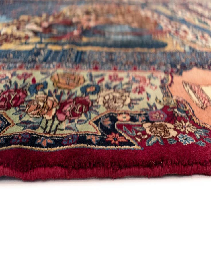 Detail image of 4' 11 x 7' 3 Kashmar with Silk Wool Rug