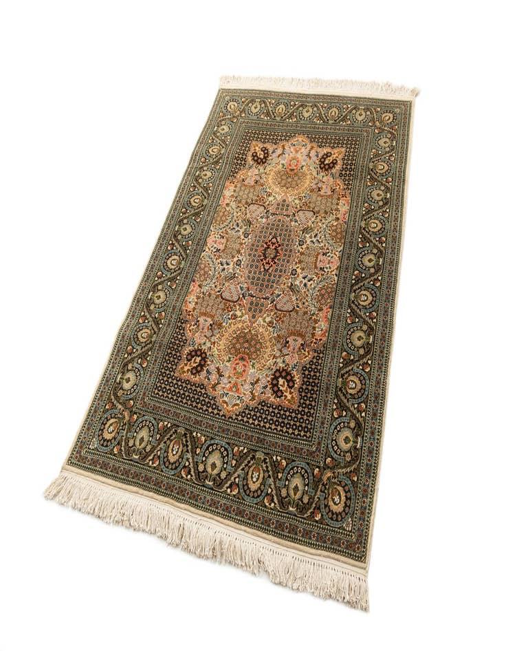 Detail image of 4' x 6' 2  Hand Knotted Kashmir Oriental Rug