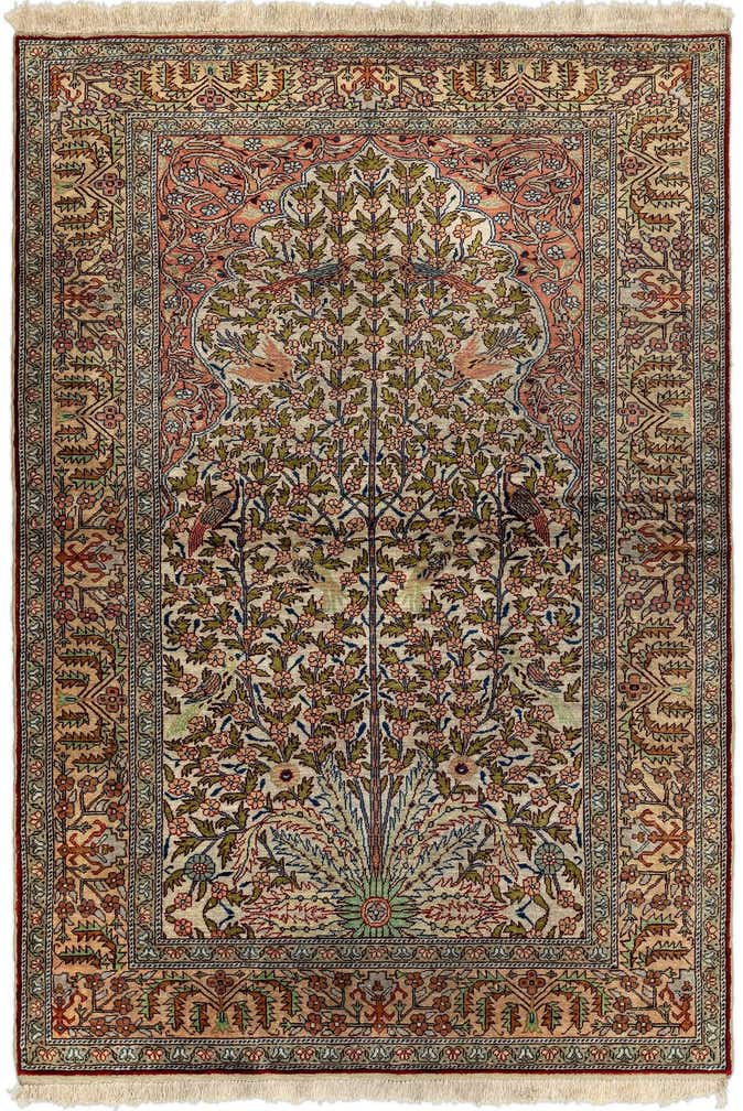 3' 7 x 5' 3 Kayseri Silk Rug