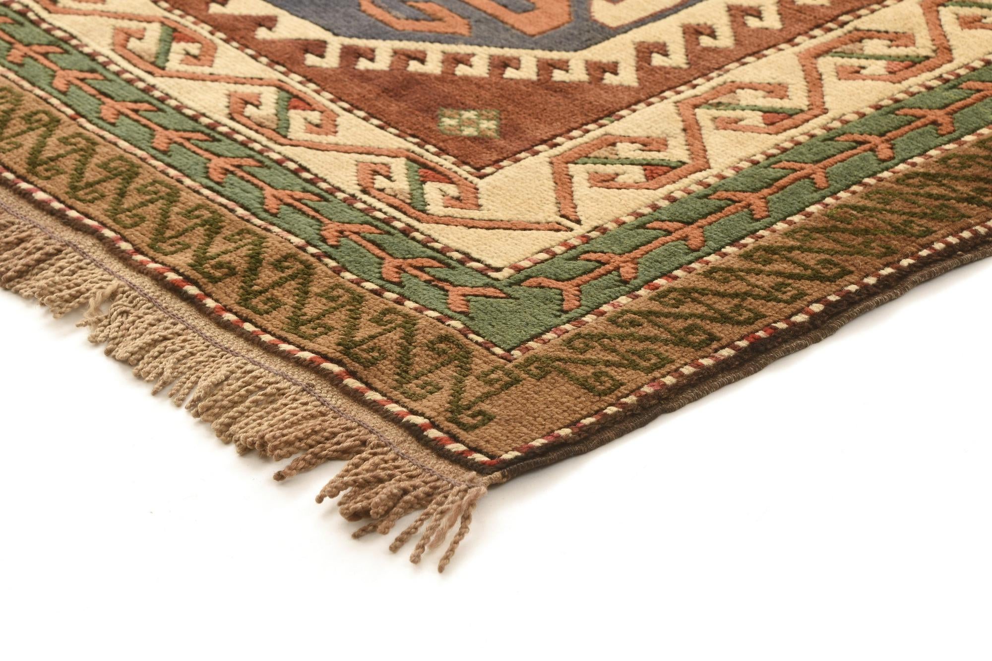 4' 2 x 4' 10 Hand Knotted Kazak Rug