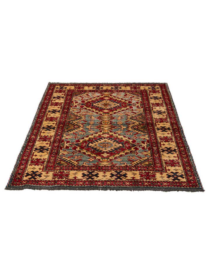 4' 3 x 5' 3 Hand Knotted Kazak Wool Rug