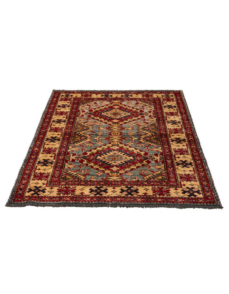 Detail image of 4' 3 x 5' 3 Hand Knotted Kazak Wool Rug