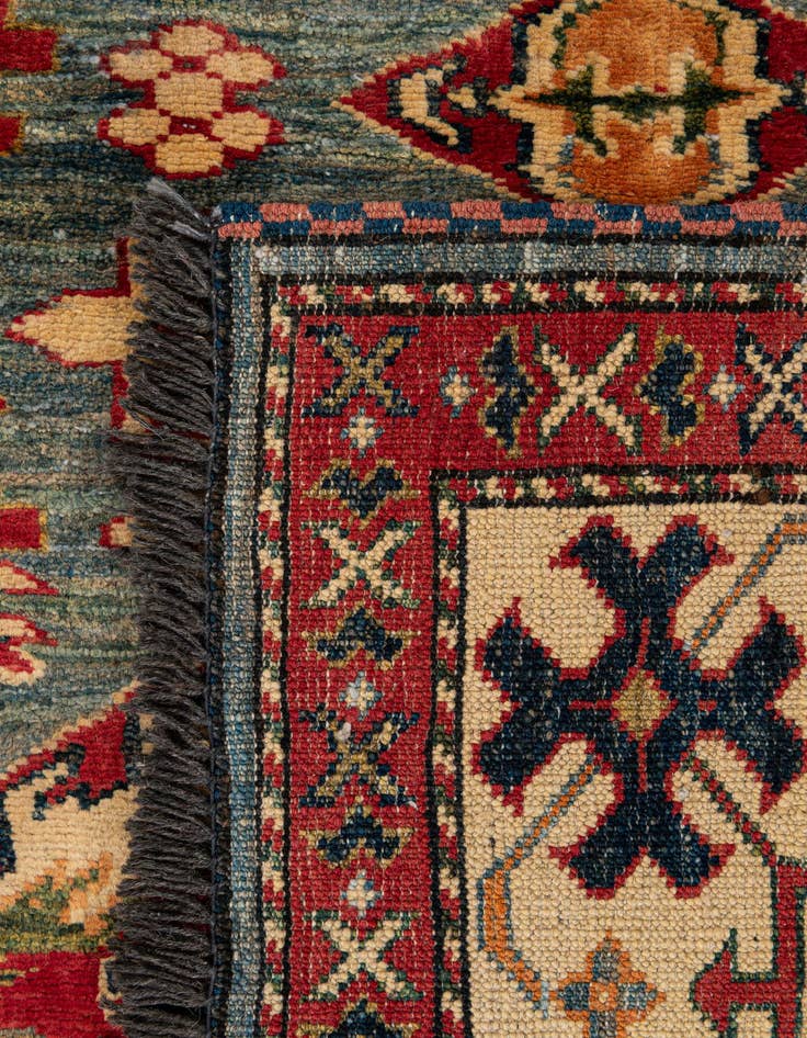 Detail image of 4' 3 x 5' 3  Hand Knotted Kazak Wool Rug