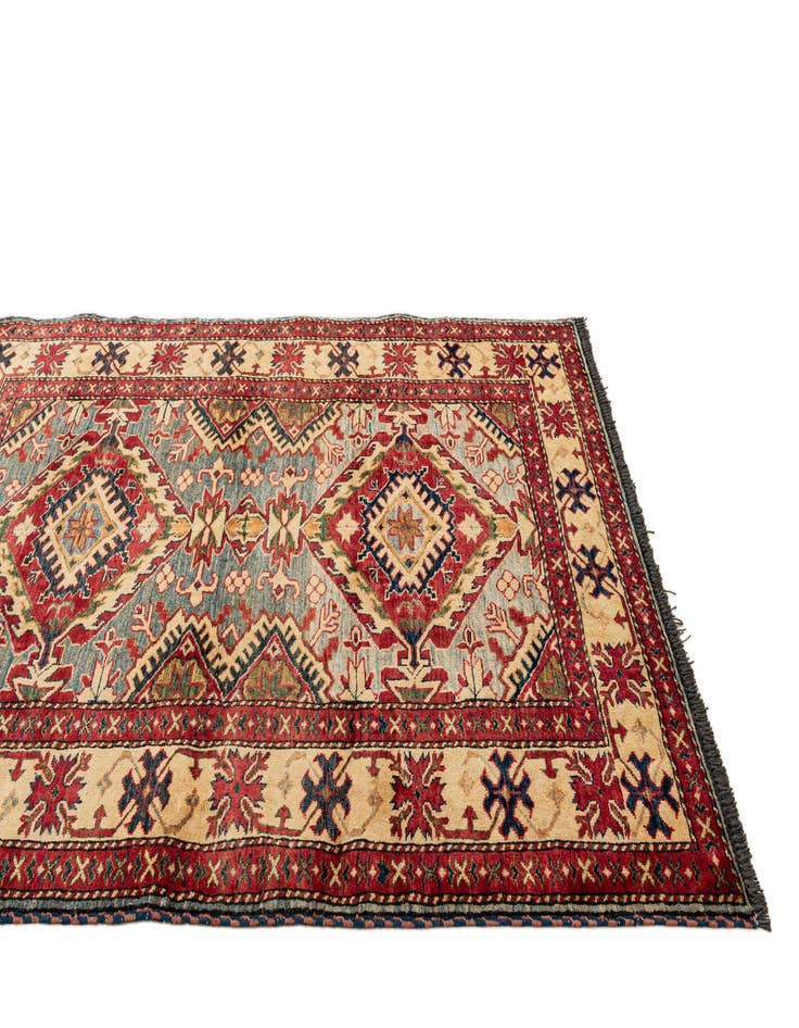 Detail image of 4' 3 x 5' 3  Hand Knotted Kazak Wool Rug