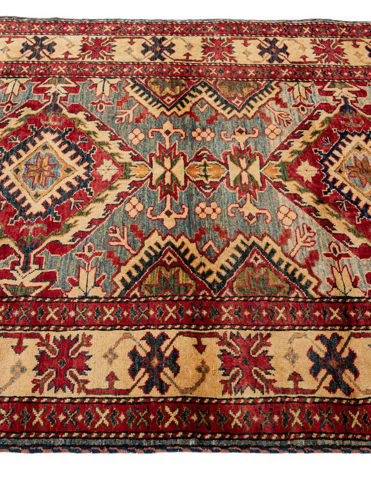 Detail image of 4' 3 x 5' 3  Hand Knotted Kazak Wool Rug