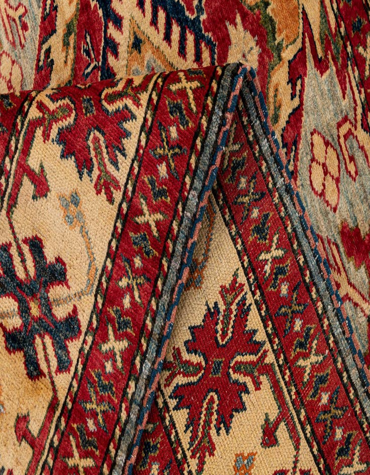 Detail image of 4' 3 x 5' 3  Hand Knotted Kazak Wool Rug