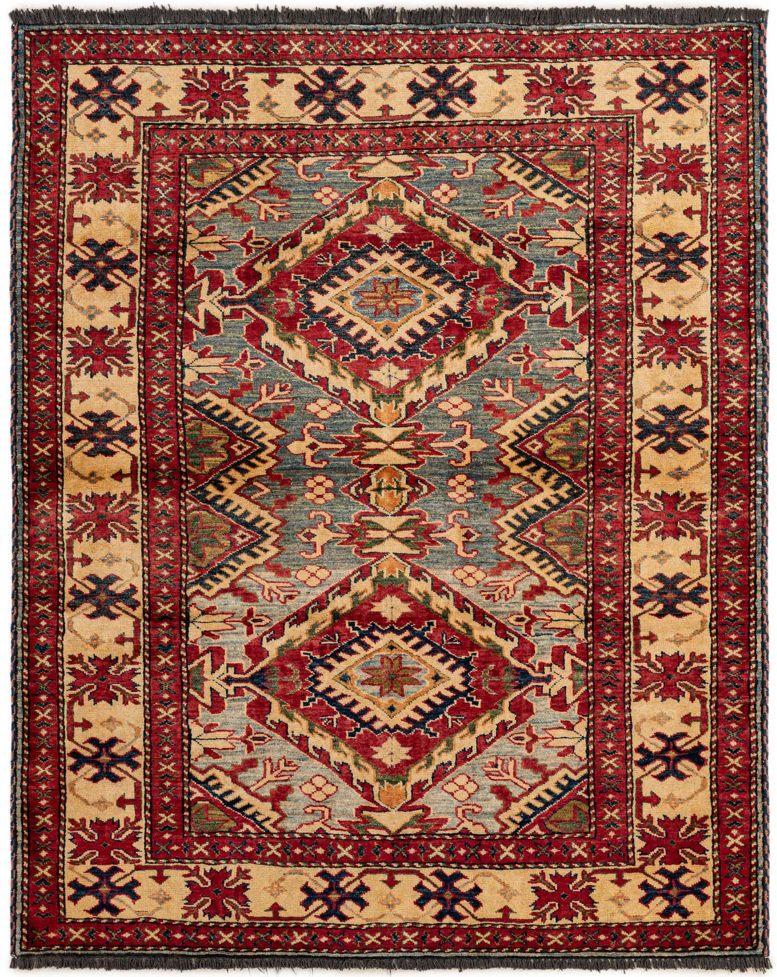 4' 3 x 5' 3 Hand Knotted Kazak Wool Rug
