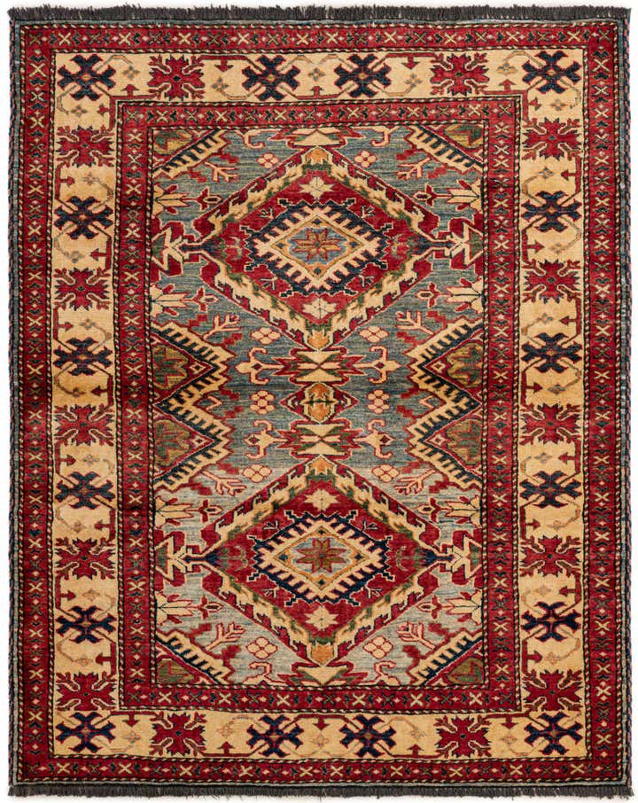4' 3 x 5' 3 Hand Knotted Kazak Wool Rug