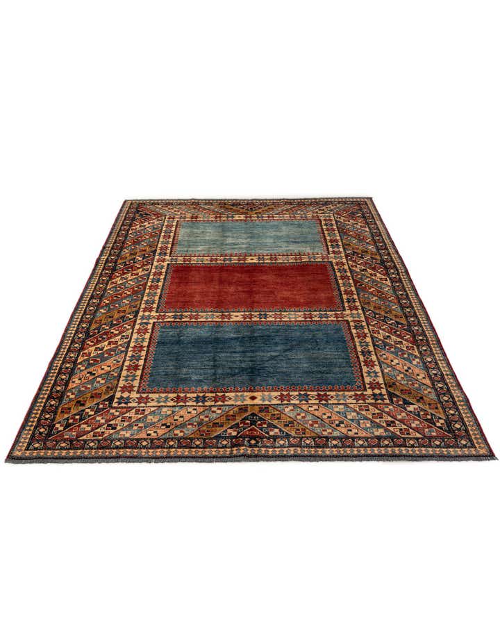 7' 1 x 10' 3 Hand Knotted Kazak Wool Rug