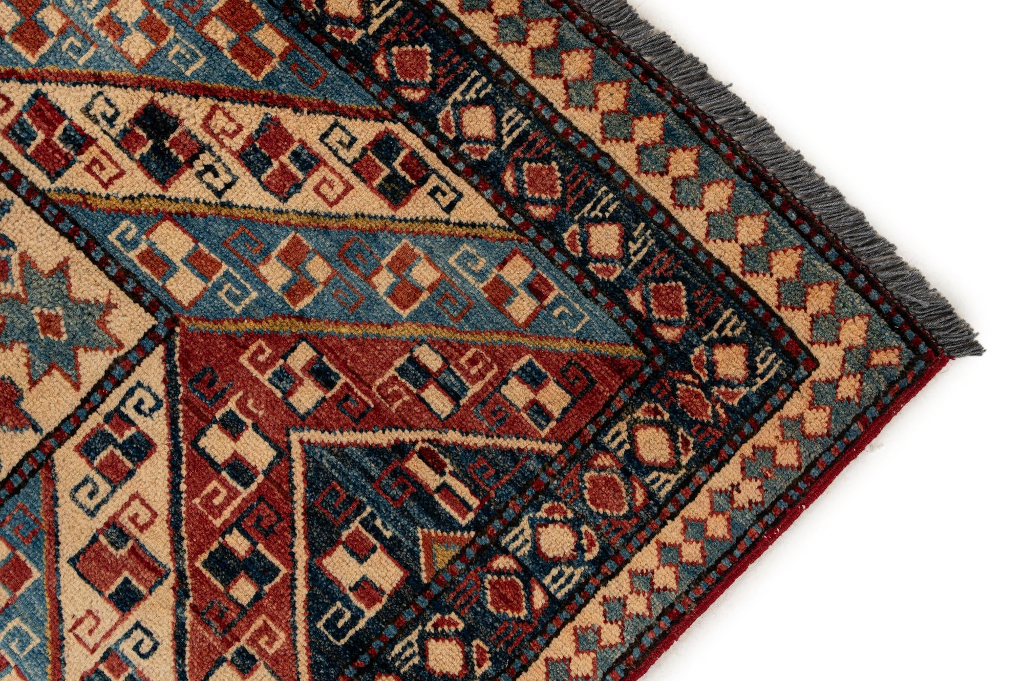 7' 1 x 10' 3 Hand Knotted Kazak Wool Rug