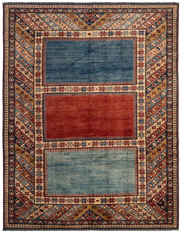 Detail image of 7' 1 x 10' 3 Hand Knotted Kazak Wool Rug