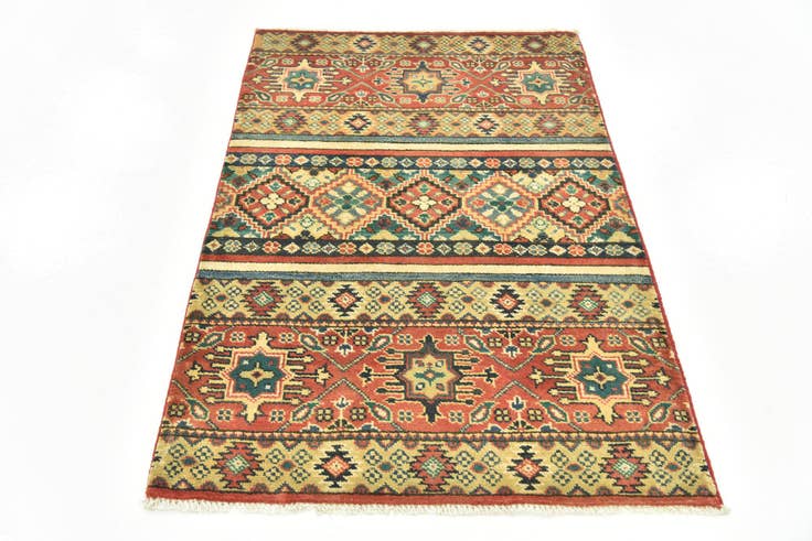 Detail image of 2' 9 x 4' 2 Hand Knotted Kazak Rug
