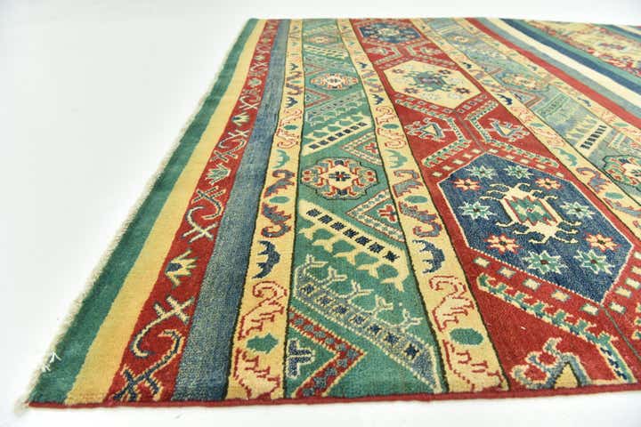 6' 8 x 9' 9 Hand Knotted Kazak Rug