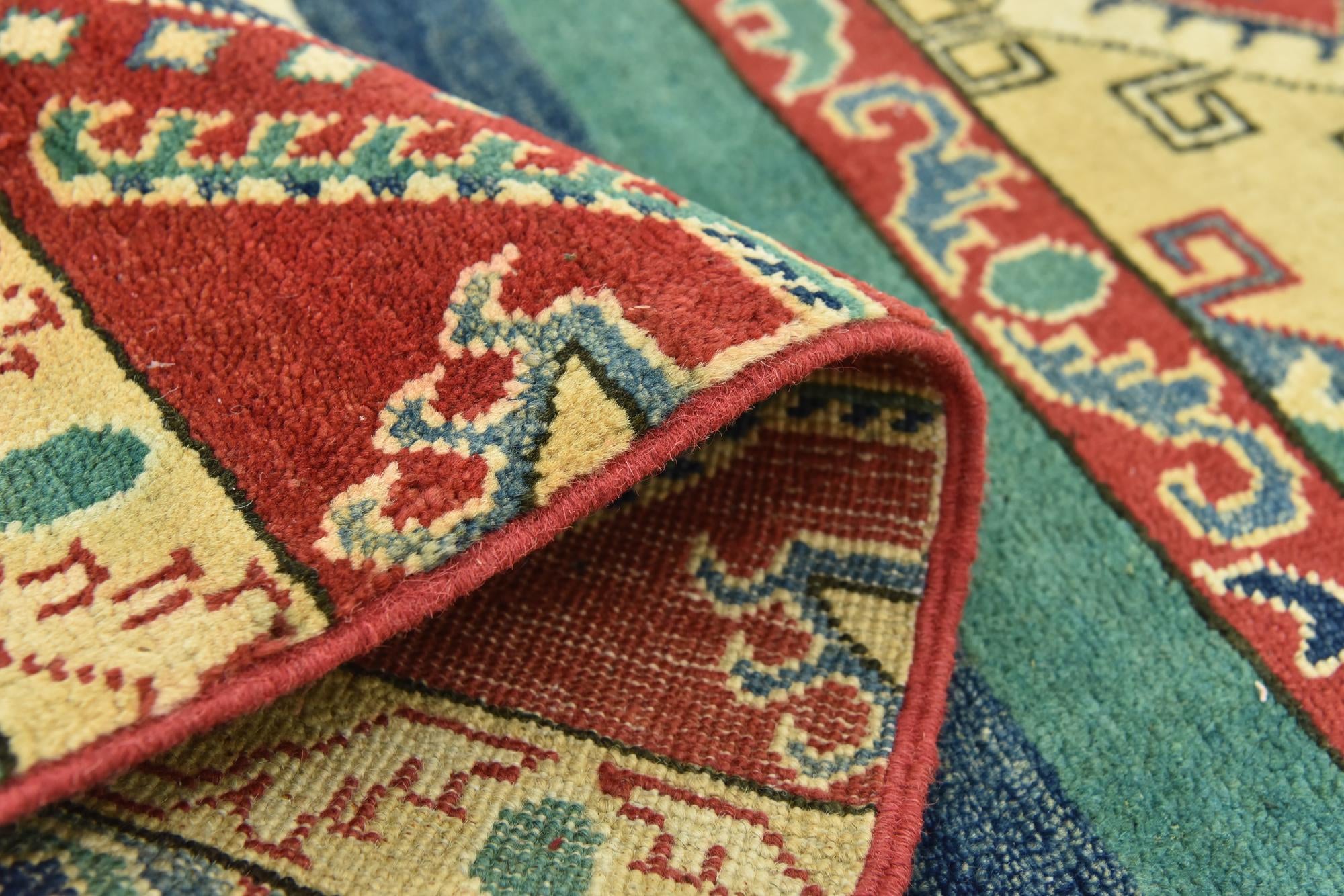 6' 8 x 9' 9 Hand Knotted Kazak Rug