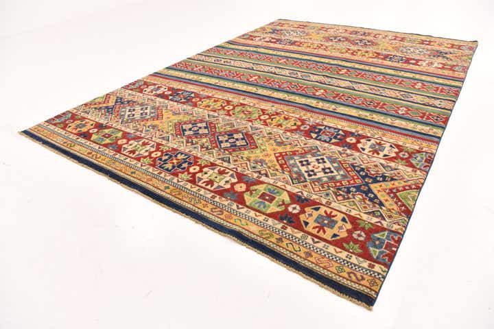 6' 8 x 9' 10 Hand Knotted Kazak Rug