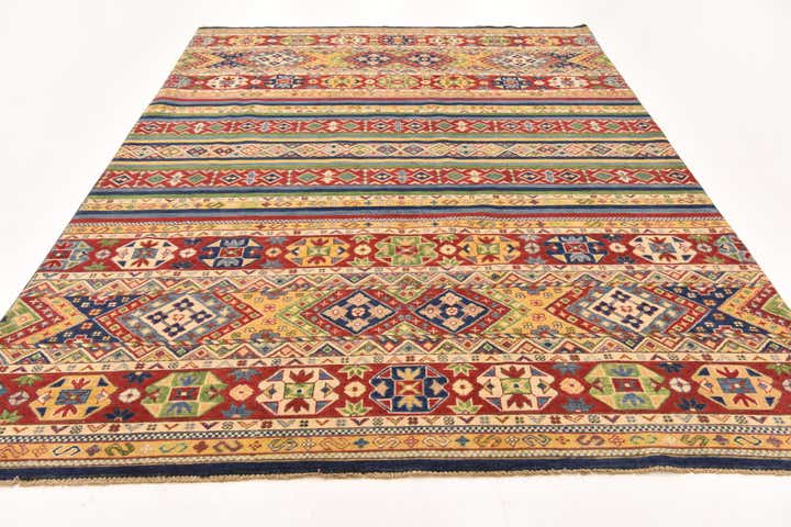 6' 8 x 9' 10 Hand Knotted Kazak Rug