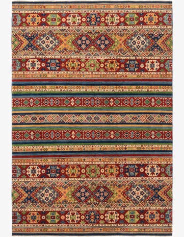 6' 8 x 9' 10 Hand Knotted Kazak Rug