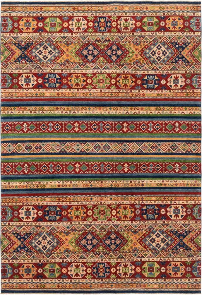 6' 8 x 9' 10 Hand Knotted Kazak Rug