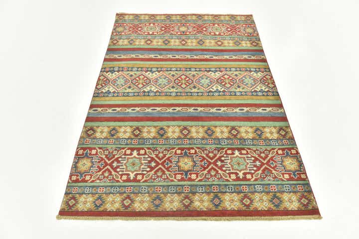 4' x 6' Hand Knotted Kazak Rug