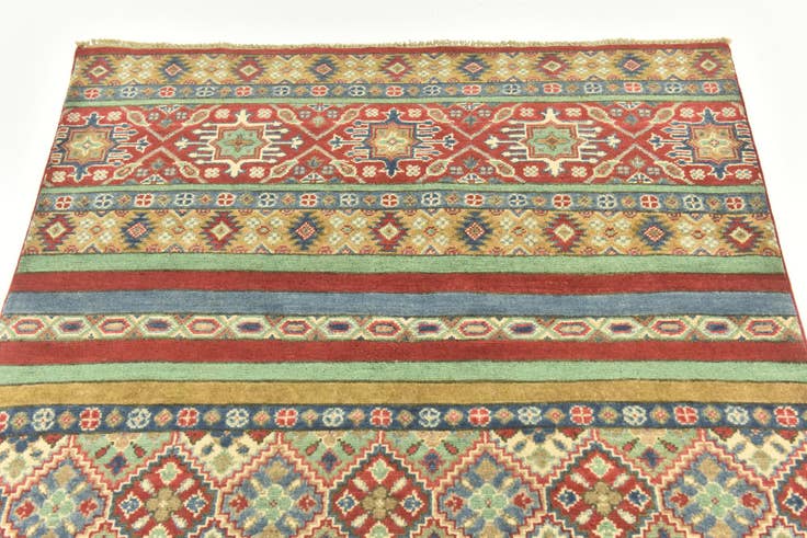 Detail image of 4' x 6' Hand Knotted Kazak Rug