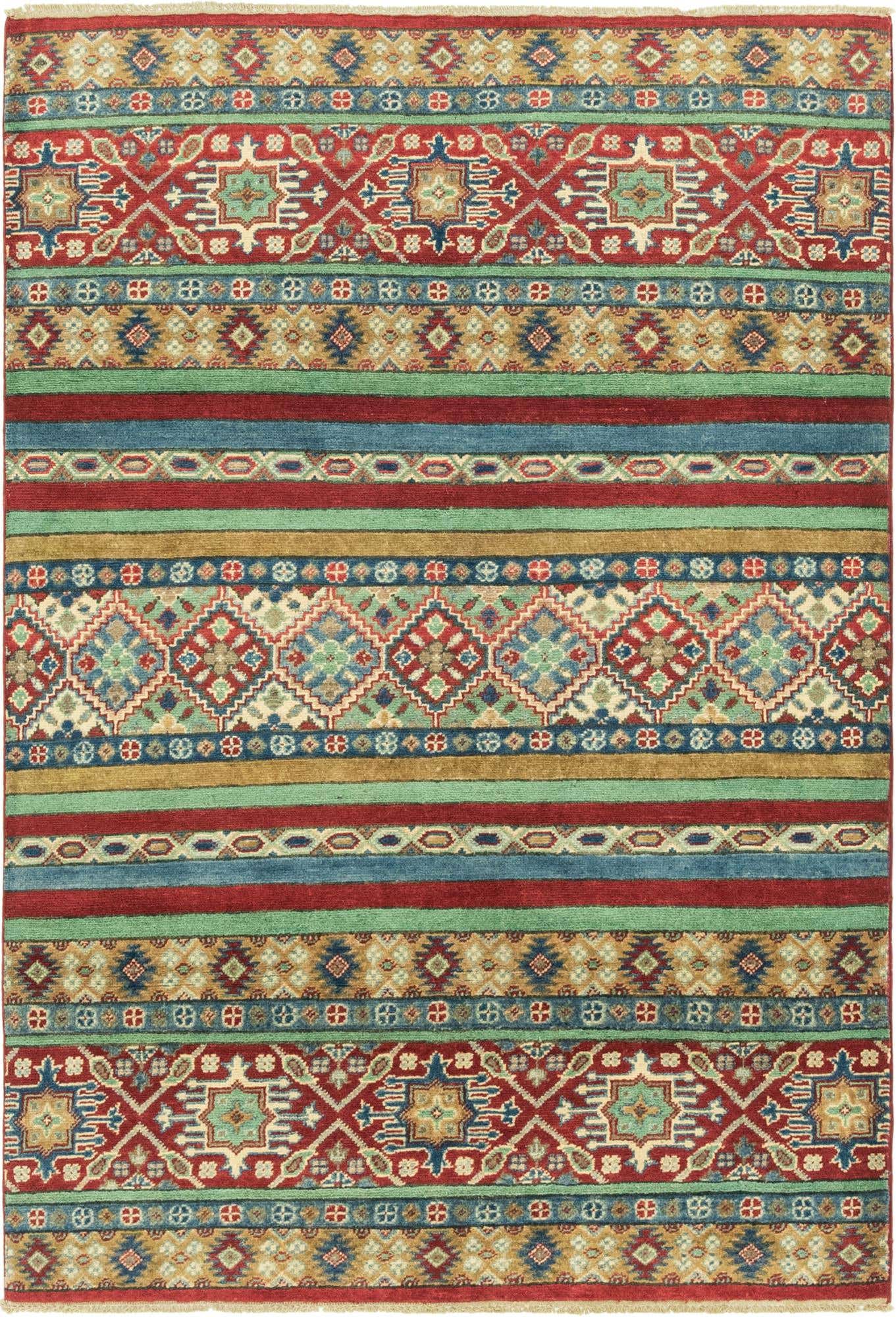 4' x 6' Hand Knotted Kazak Rug