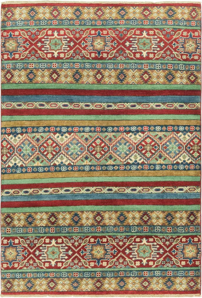 4' x 6' Hand Knotted Kazak Rug