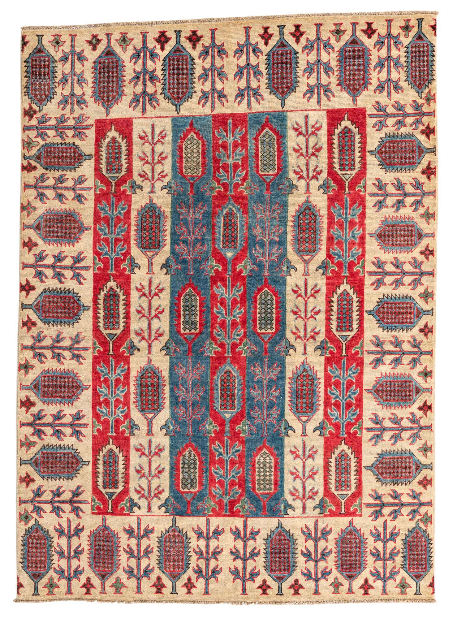 5' x 6' 10 Hand Knotted Kazak Rug