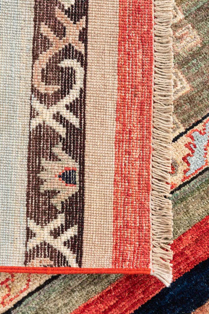 6' x 9' 2 Hand Knotted Kazak Rug