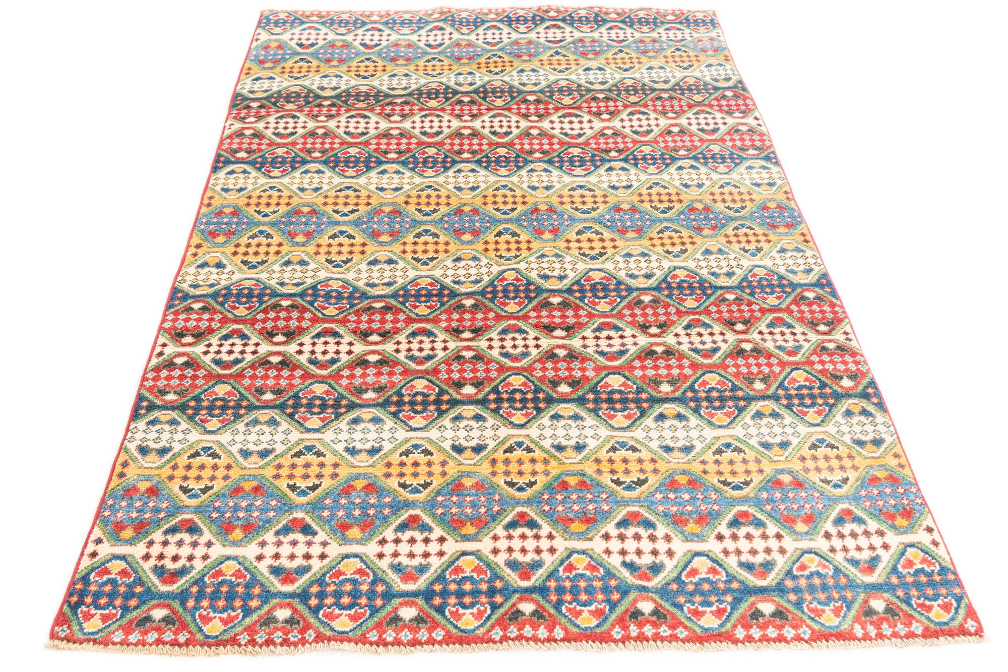 4' x 6' Hand Knotted Kazak Rug