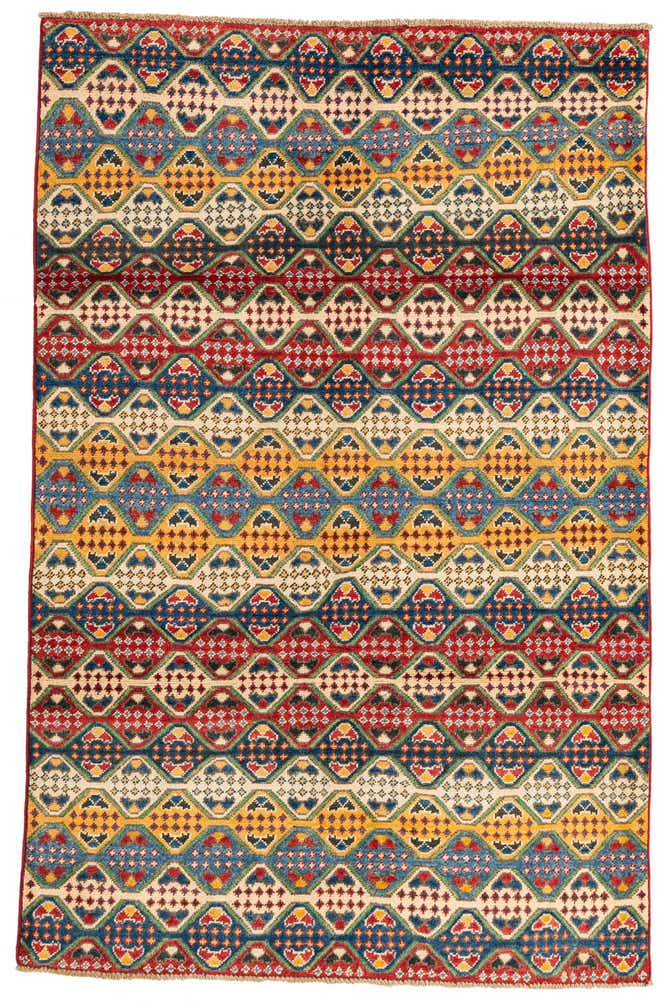 4' x 6' Hand Knotted Kazak Rug