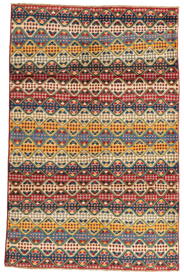 Detail image of 4' x 6' Hand Knotted Kazak Rug
