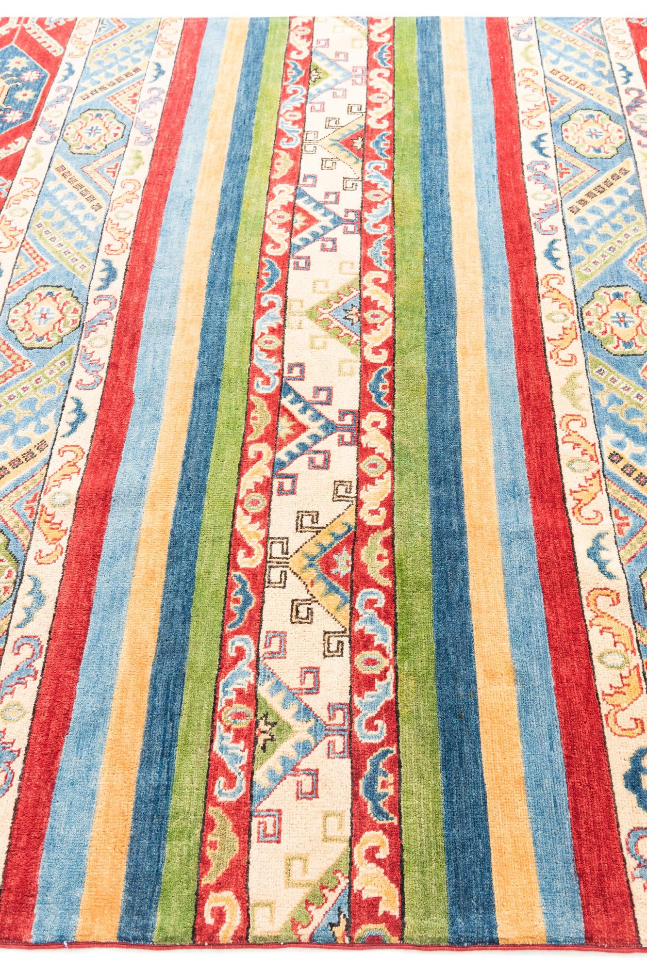 6' 7 x 9' 8 Hand Knotted Kazak Rug