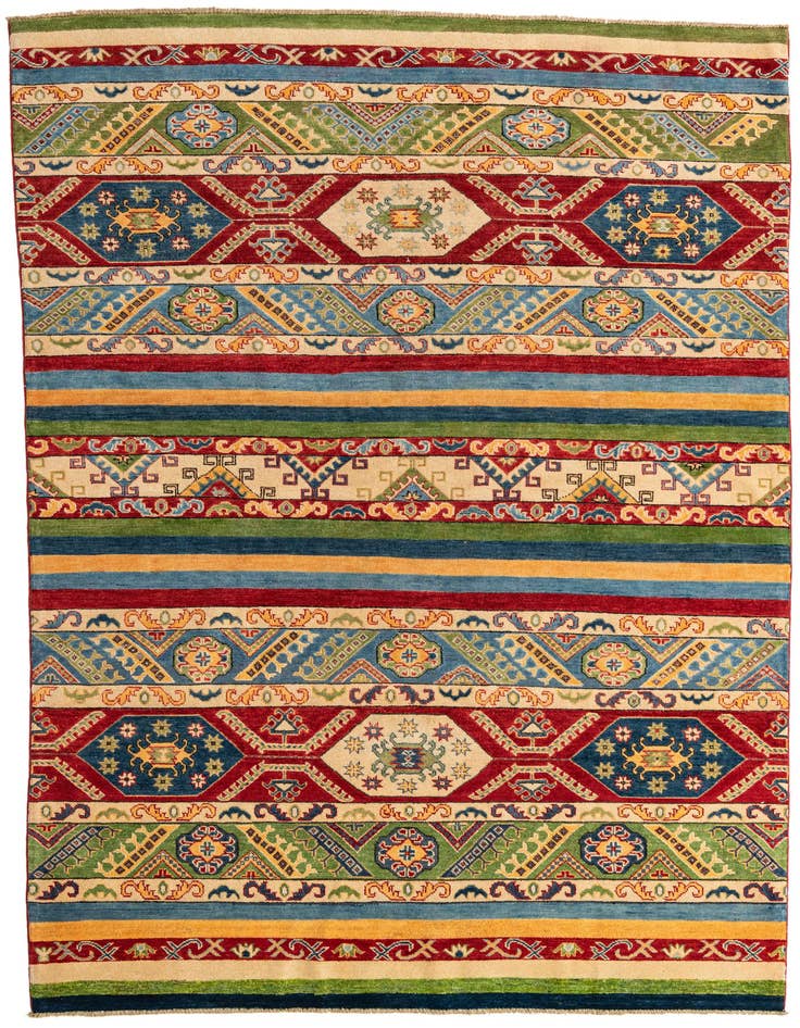 Detail image of 6' 7 x 9' 8 Hand Knotted Kazak Rug