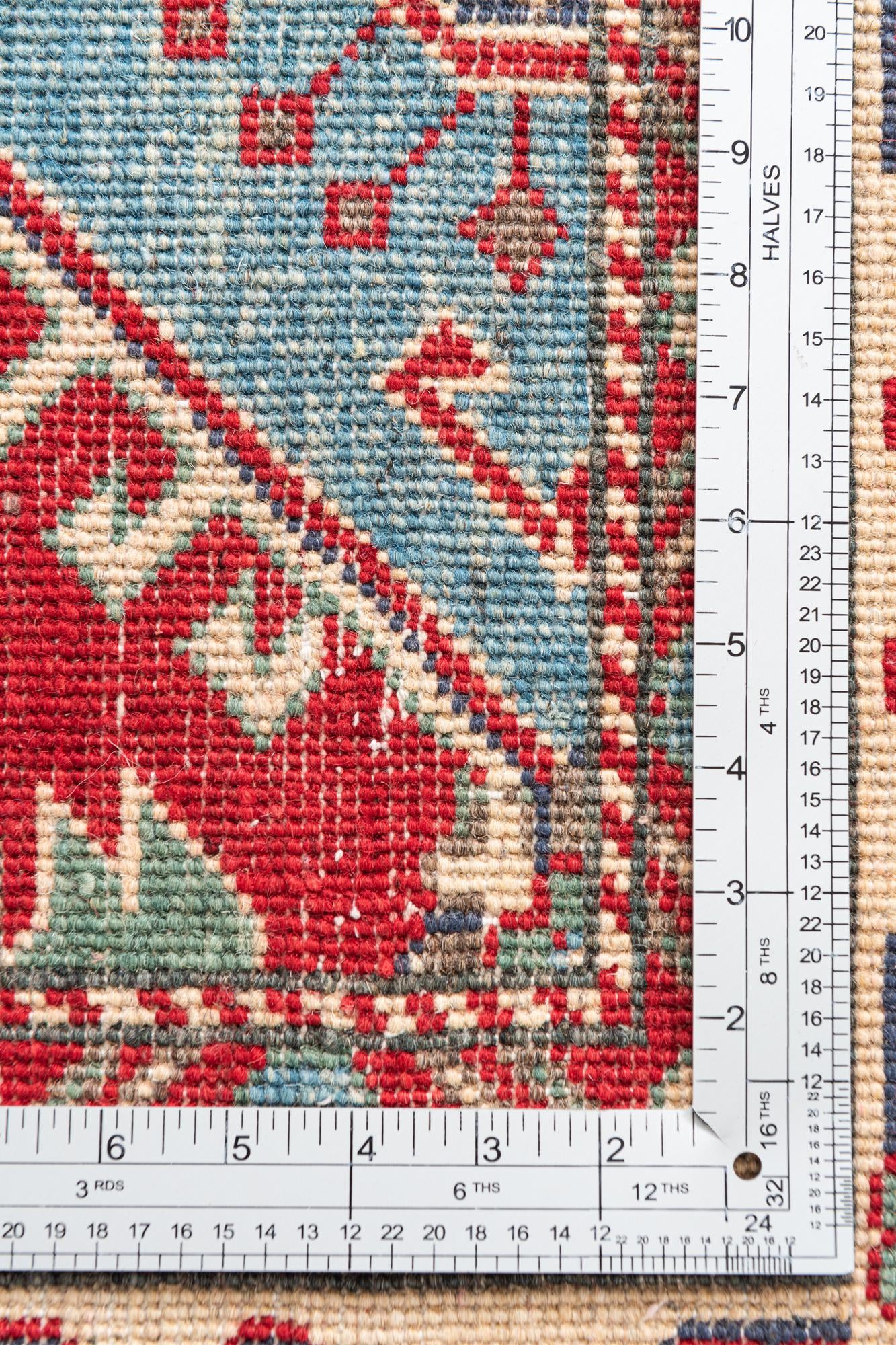 6' x 9' 1 Hand Knotted Kazak Rug