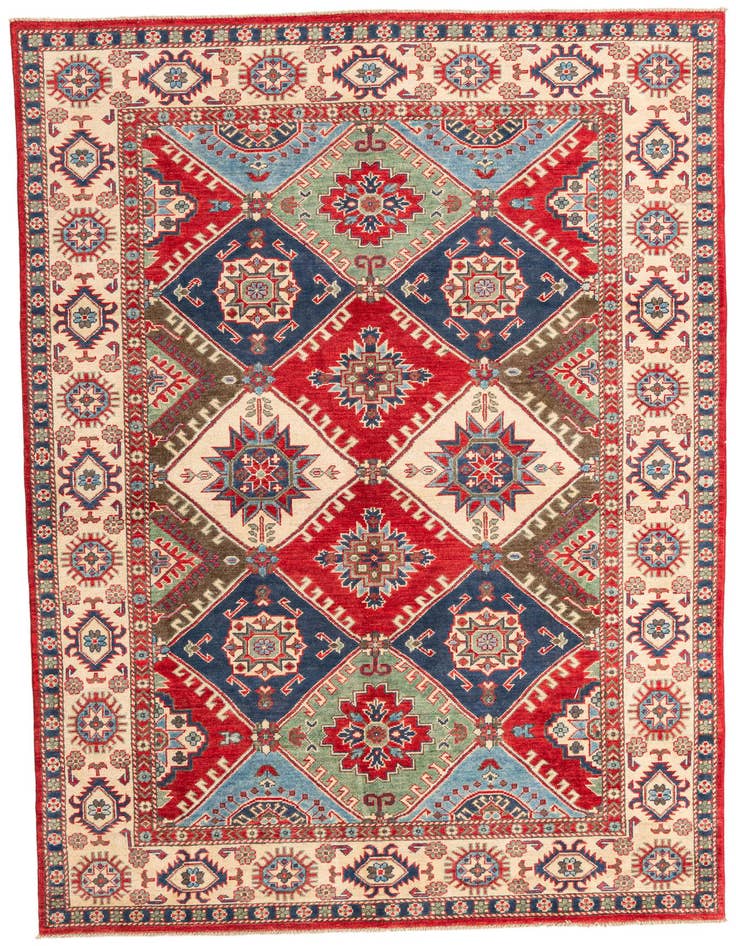 Detail image of 6' x 9' 1 Hand Knotted Kazak Rug