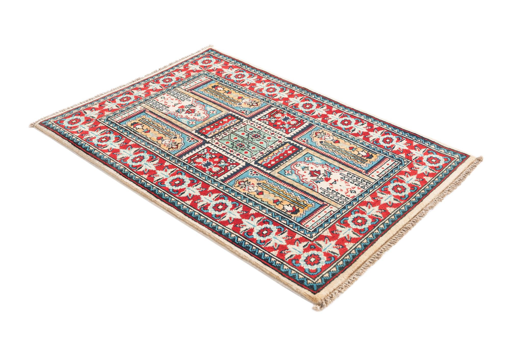 2' 8 x 4' Hand Knotted Kazak Rug