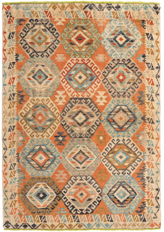 Detail image of 5' 8 x 8' 2 Hand Knotted Kazak Wool Rug