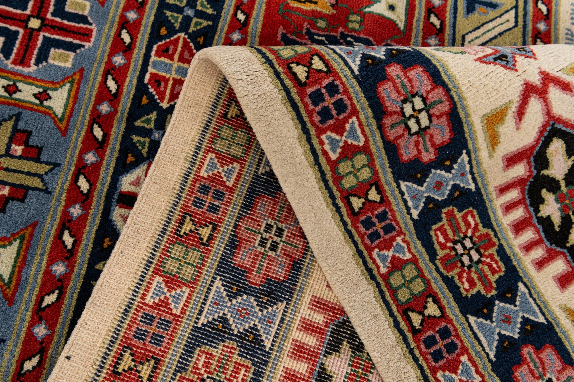 6' 7 x 9' 10 Hand Knotted Kazak Rug