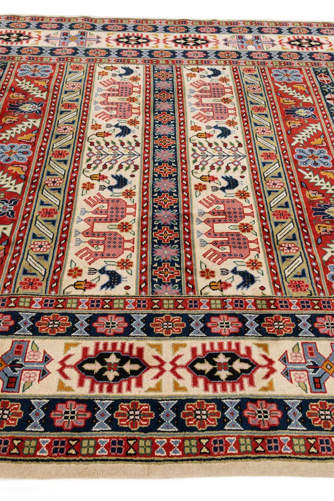 6' 7 x 9' 10 Hand Knotted Kazak Rug