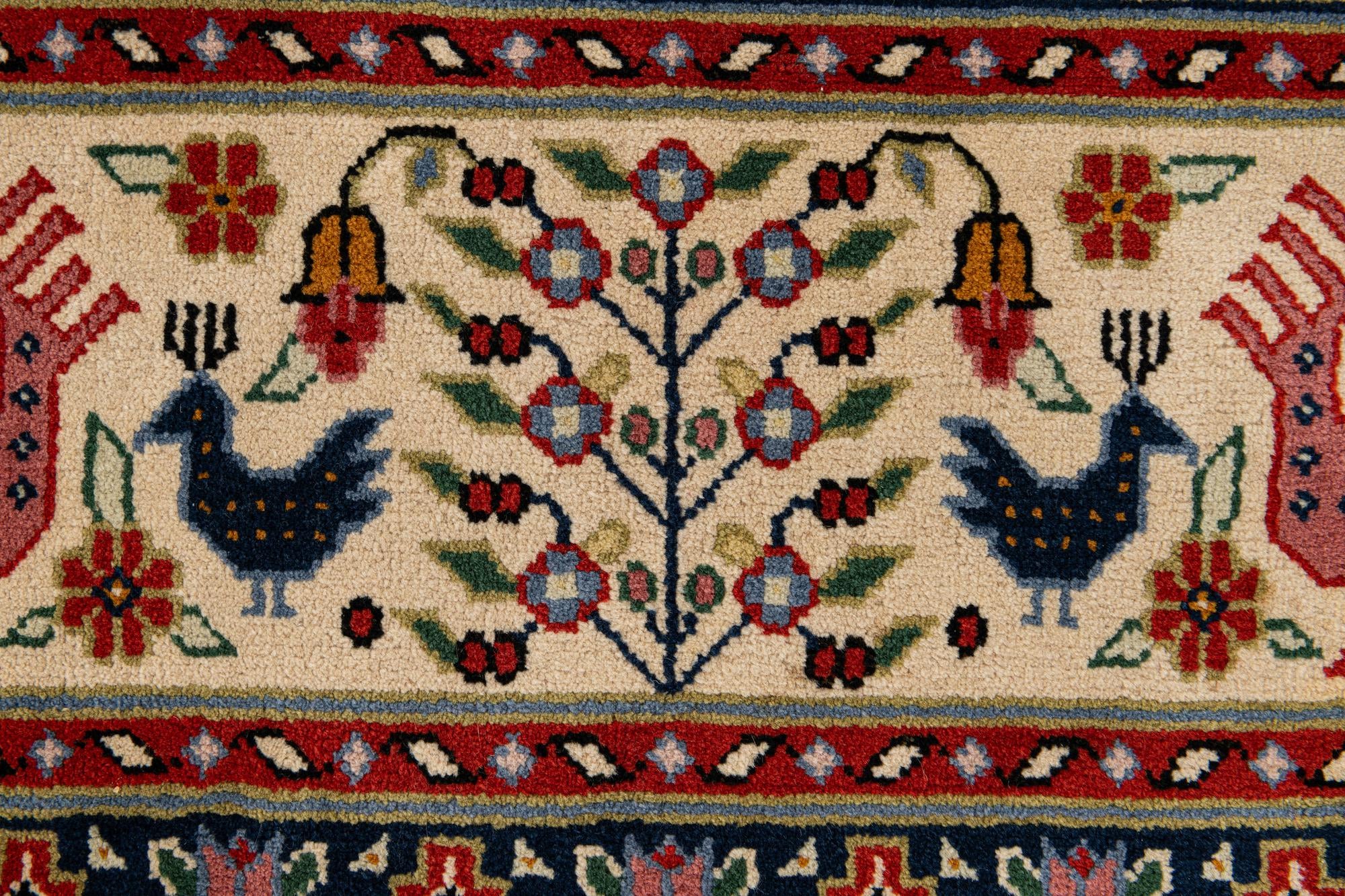 6' 7 x 9' 10 Hand Knotted Kazak Rug