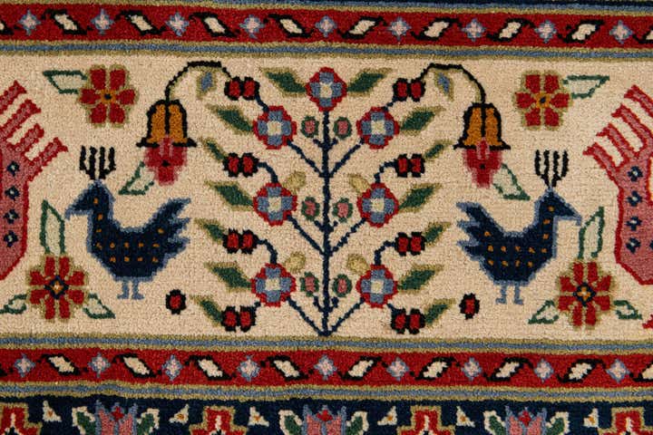 6' 7 x 9' 10 Hand Knotted Kazak Rug