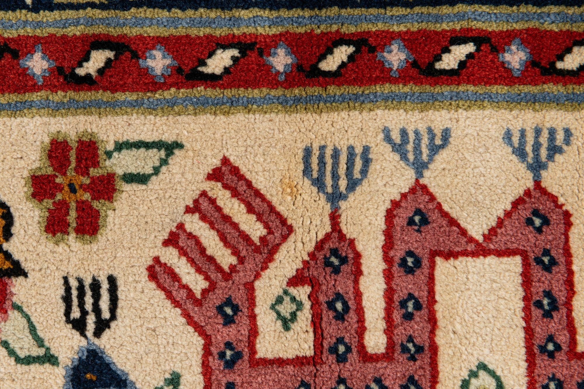 6' 7 x 9' 10 Hand Knotted Kazak Rug