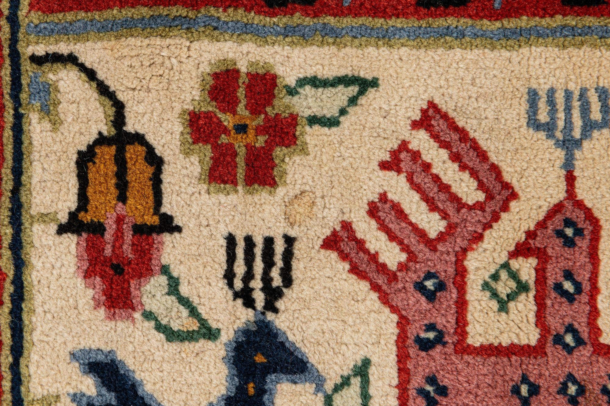 6' 7 x 9' 10 Hand Knotted Kazak Rug