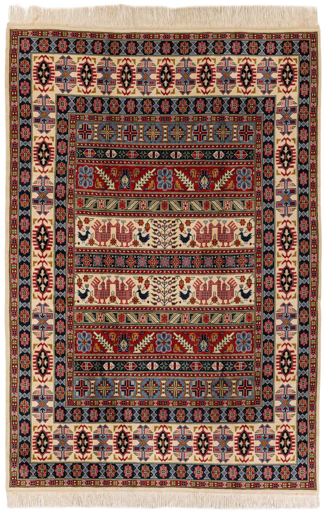 6' 7 x 9' 10 Hand Knotted Kazak Rug